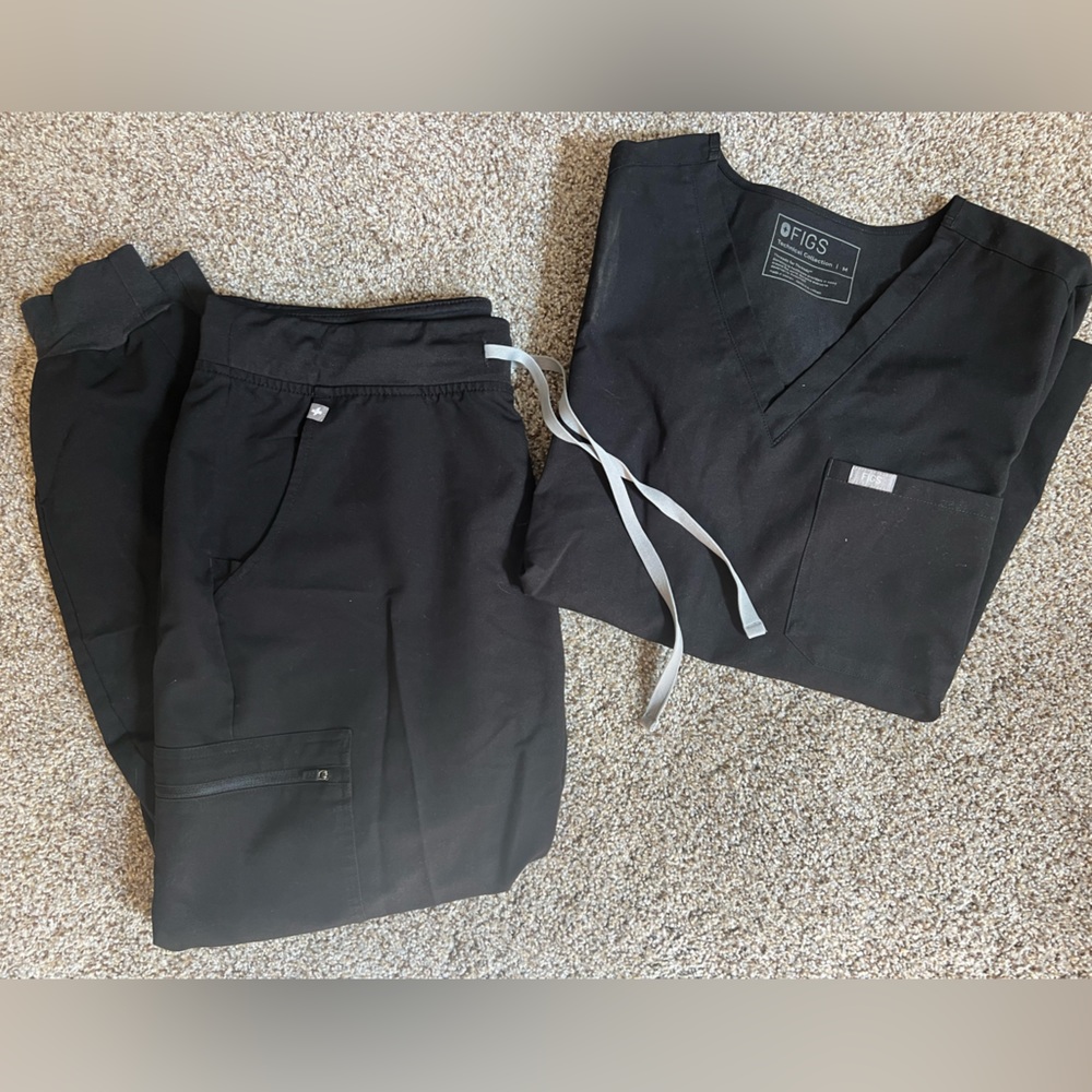 Figs Black Set Joggers
